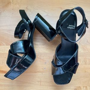 Jeffrey Campbell platform sandals - Black - size 9.5 - Like New!